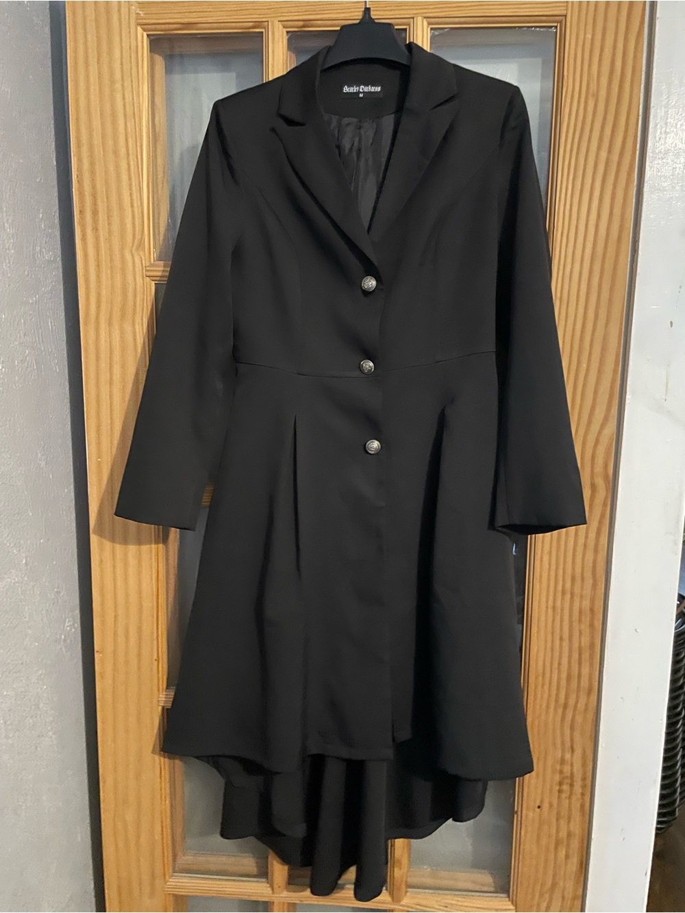 Asymmetrical Black Button-Front Dress by Atelier Delacroix